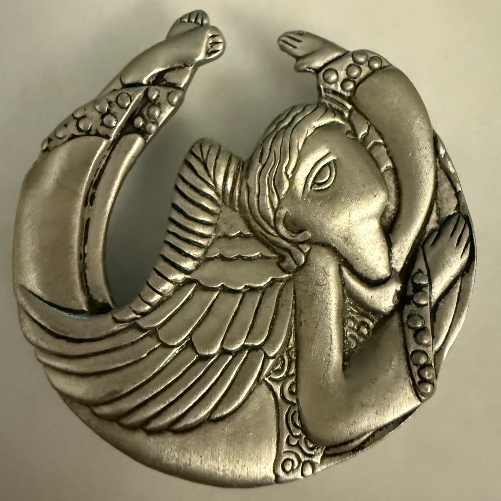 Silver Angel Brooch